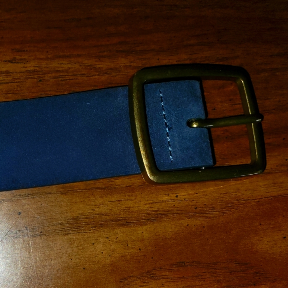 Loft Blue Leather Belt